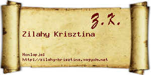Zilahy Krisztina névjegykártya